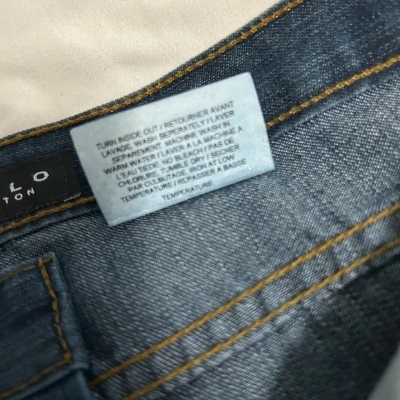 Vintage 90s / Y2K Buffalo David Bitton Dark Blue Boot Cut Jeans Size 27 - Picture 5 of 8